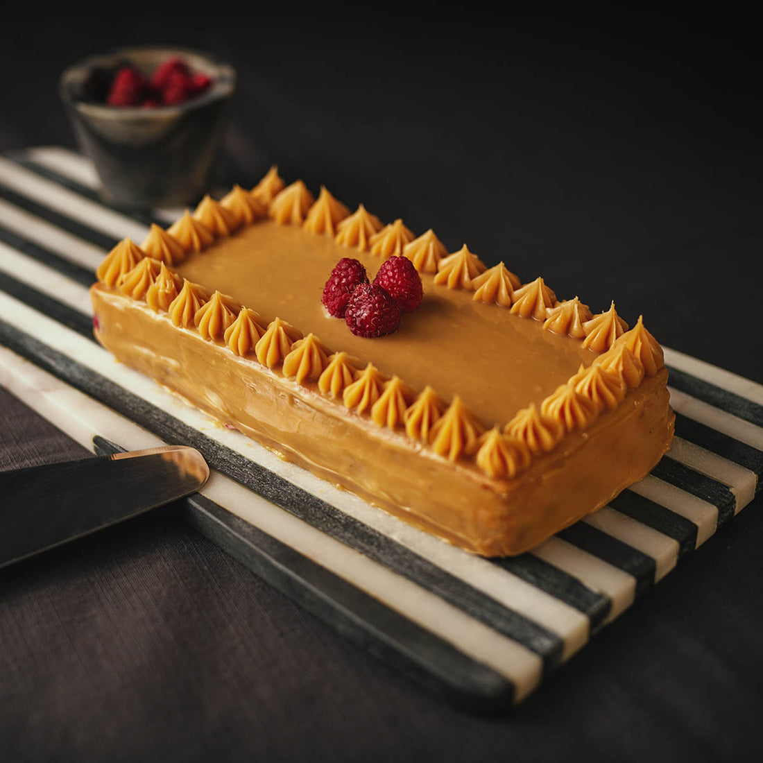 Torta Crocante de Caluga y Frambuesa